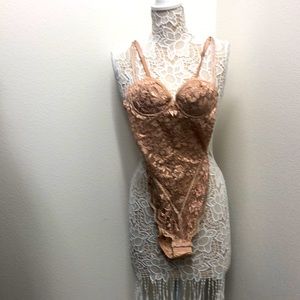 Vintage Victoria’s Secret Teddy in Nude 34-A